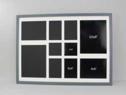 "Multi Aperture Photo Frame. Mixed Layout & Photo Sizes, 8x10"", 8x6"", 6x4"" 4x4" - thumbnail 1