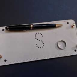 Custom Mini Leather Travel Tray For Luxury Pens, Jewelry & Keys Tan Color Personalized - thumbnail 4