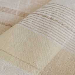 Evie Sheer Curtain, Striped Curtain With Linen Texture, Light Filtering Panel, Customn For Livingroom & Bedroom, 1Pc - thumbnail 2