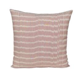 Kufri Sanjana Stripe Designer Pillow Cover in Pom, Trendy Boho Farmhouse White/Pom Cushion Covers, High End Tribal Decorative Throw Pillows - thumbnail 1