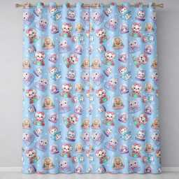 Cute Kawaii Christmas Pets Snow Globe Gift Pattern Seamless Readymade Eyelet Ring Top Thermal 100% Blackout Curtains - thumbnail 2