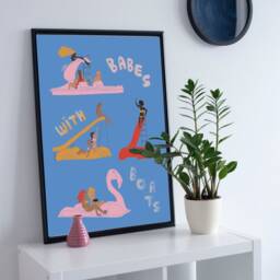 Babes & Boats Art Print - Chilled Summer Vibes - A4/A5 - thumbnail 3