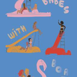 Babes & Boats Art Print - Chilled Summer Vibes - A4/A5 - thumbnail 2