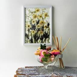 Daisy Dried Flower Framed Wall Art Nursery Hygge Home Decor Gift - thumbnail 2