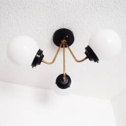 Modern Flush Mount - Ceiling Light Contemporary Minimalist Dining Living Room Bathroom Glass Shade Kitchen Ul Listed - thumbnail 2