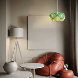 Lamp/Light Cynara Green Lampshade Recycled Cardboard Paper Lamp Diy - thumbnail 3
