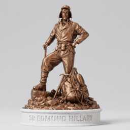 Sir Edmund Hillary On Mount Everest Summit Statue - 25cm Bronze Effect