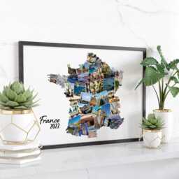France Photo Collage Wall Art Display Frame Travel Memories Gift For Traveller D??cor Picture Vacation Photos Shape - thumbnail 3