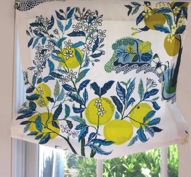 Citrus Garden Pool Or Primary Valence Window Shade Citrus Garden Faux Roman Relaxed Valance Schumacher