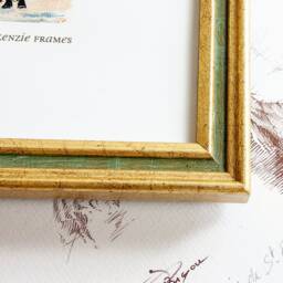 8x8 - Glass Size Narrow Gold & Olive Square Photo Frame For Wedding/ Family Photos/Desktop/Anniversary/Birthday Gifts - thumbnail 3