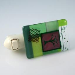 Fused Glass Tree Of Life Collage Night Light - thumbnail 3