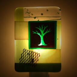 Fused Glass Tree Of Life Collage Night Light - thumbnail 4