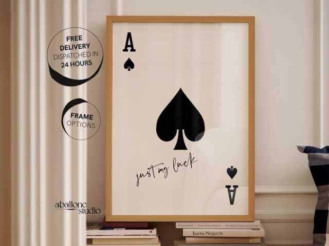 Personalised Playing Card Print 1st Anniversary Gift Paper Sentimental Wedding 21st Birthday For Her Custom Spade - image 1
