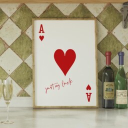 Personalised Playing Card Print 1st Anniversary Gift Paper Sentimental Wedding 21st Birthday For Her Custom Spade - thumbnail 2