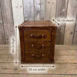 English Handmade Luxury Hand Dyed Drawer Chest - Bedroom Furniture Bespoke Bedside Table - thumbnail 3