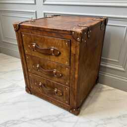 English Handmade Luxury Hand Dyed Drawer Chest - Bedroom Furniture Bespoke Bedside Table - thumbnail 1
