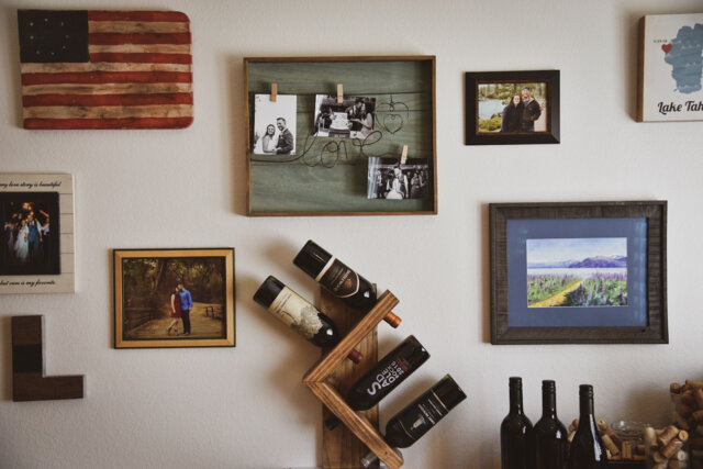 Wood Wine Bottle Rack - Dark Natural - image 1