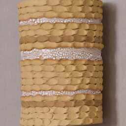 Rustic Ceramic Cylinder Wall Sconce Up & Down Light Fixture - thumbnail 4