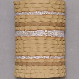 Rustic Ceramic Cylinder Wall Sconce Up & Down Light Fixture - thumbnail 3