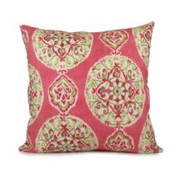Dena Designs Mirage Medallion Pillow, Pink & Green, Decorative Throw Pillow Cover, Cushion Linen Pillowcase, Modern Pillow - thumbnail 1