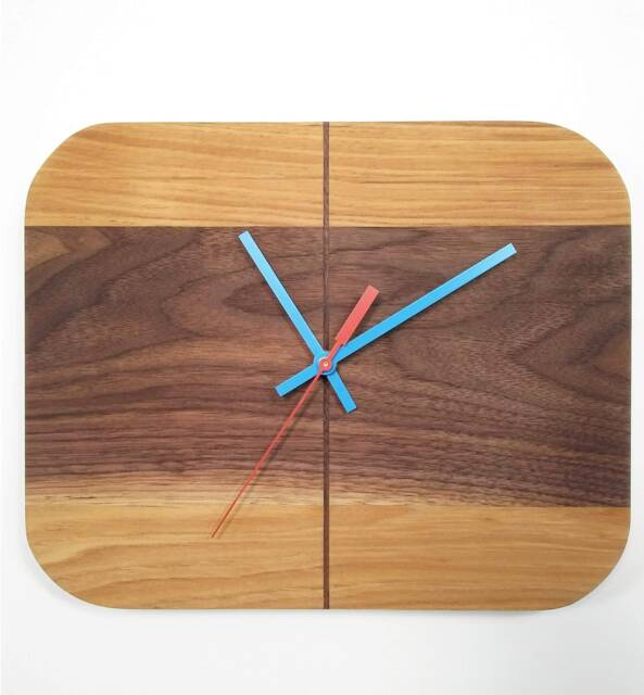 Walnut & Hickory Retrobug Clock