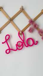 Personalised Knitted Wire Name Sign. Custom Nursery Decor. Kids Room Wall Decorations - thumbnail 1