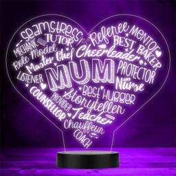 Mother Words Mum Mother's Day Personalised Gift Colour Changing Night Light - thumbnail 1