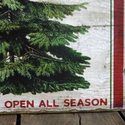 Primitive Country Christmas Tree Farm Sign, Wooden Wall Hanging Decoration - thumbnail 3