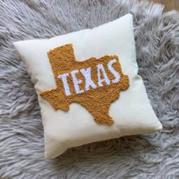 Embroidered Country Pillow, State Map Personalized Punch Needle Cushion, Housewarming Gift Idea, New Home Decor, For Couple - thumbnail 3
