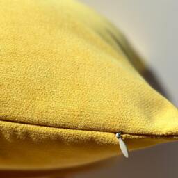 Bright Yellow Chenille Pillow Cover, Textured Cotton Blend Cushion Case, 20x20 - thumbnail 3