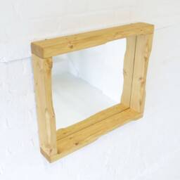 Mirror Shelf - 10cm X 5cm Main Image Medium Oak Irregular Design Chunky Wood Distressed Driftwood Style Chic Dark - thumbnail 4