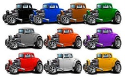1932 Ford Hiboy Hotrod Vinyl Decal Classic Car Wall Art - thumbnail 2