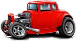 1932 Ford Hiboy Hotrod Vinyl Decal Classic Car Wall Art - thumbnail 1