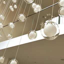 Modern-Staircase-Chandelier Lighting-Two Story Foyer Chandelier-Clear Blown Glass Pendant Lighting Contemporary Tall Chandelier - Reflection - thumbnail 3