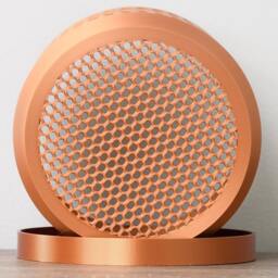 "Bubbly Planter With Drainage & Saucer in Copper, Unique 3D-Printed Plant Pot, Small To Large Sizes 4"" 5"" 6"" 7"" 8" - thumbnail 4