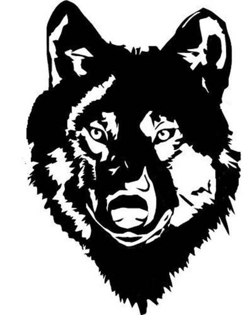 Wolf Head Car Van Bonnet Vinyl Side Sticker Wall Art Hood Graphic Window Door Sign Motorhome