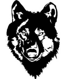 Wolf Head Car Van Bonnet Vinyl Side Sticker Wall Art Hood Graphic Window Door Sign Motorhome