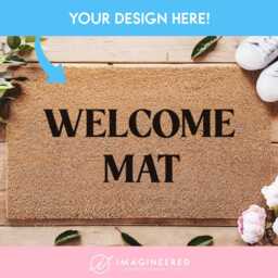 Your Custom Design Here - Doormat Rug Business Logo Illustration Porch Decor Welcome Mat Cute Personalized - thumbnail 1