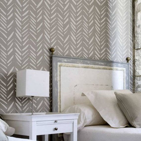 Brush Strokes Wall Stencil - Large Wall Stencil Farmhouse Stencils For Walls Easy Decor With Painting Designs - image 1