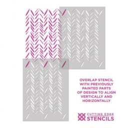 Brush Strokes Wall Stencil - Large Wall Stencil Farmhouse Stencils For Walls Easy Decor With Painting Designs - thumbnail 4