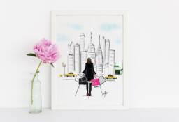 Fifth Ave - Fashion Illustration Print(Fashion Art - Fashion Sketch Prints Home Decor Wall By Melsy's Illustrations - thumbnail 1