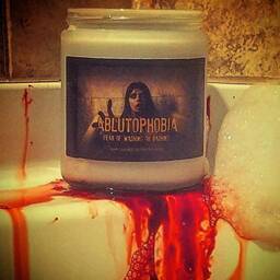 Ablutophobia - The Fear Of Washing Or Bathing - 9 Ounce Soy Wax Amber Glass Jar Candle - thumbnail 2