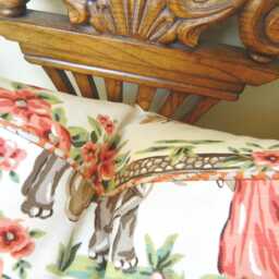 Fabricut Charlotte Moss Mougin Coral Decorative Throw Pillow Euro Sham Cover Asian Chinoiserie Pagoda Single Sided Made To Order - thumbnail 4