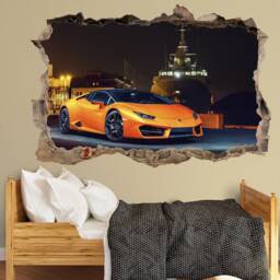 Lamborghini Decal Huracan Sticker Print Lambo Wall Art Decor Gift For Boy - thumbnail 4