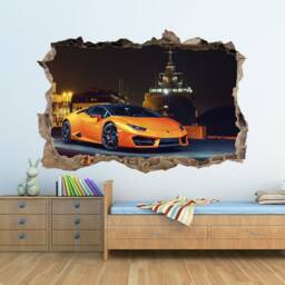 Lamborghini Decal Huracan Sticker Print Lambo Wall Art Decor Gift For Boy - thumbnail 2