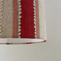 Designer Linwood Linen Drum Lampshade - Dimity Pomegranate Pendant Shade Multiple Sizes Available - thumbnail 2