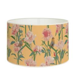 Floral Spring Lampshade, Bird & Peony Pastel Yellow Available in Lampshade Pendant - thumbnail 1