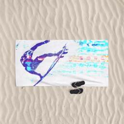 Surf Art Beach Towel Original Surfer Design, 70x35