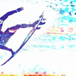 Surf Art Beach Towel Original Surfer Design, 70x35 - thumbnail 3