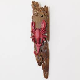 Handmade Driftwood Wall Art - Cast Iron Lobster Coat Hook/Towel Holder By Lyme Bay Art - thumbnail 3